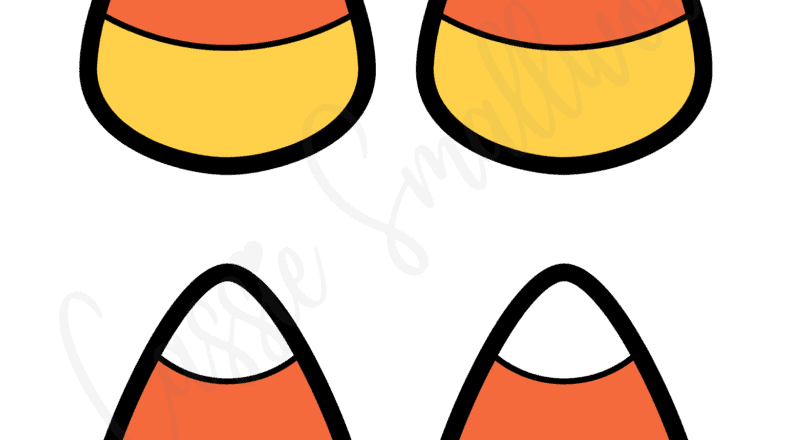 9 Cute Candy Corn Templates Black And White Color Cassie Smallwood