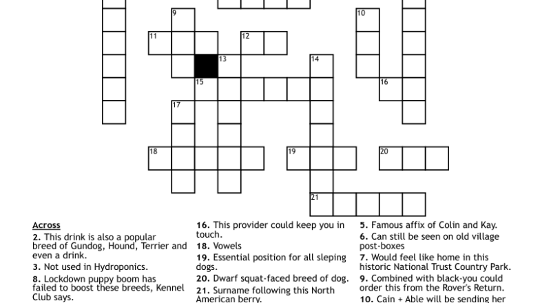 A BSOLUTELY CLUELESS X WORD PUZZLE Crossword WordMint