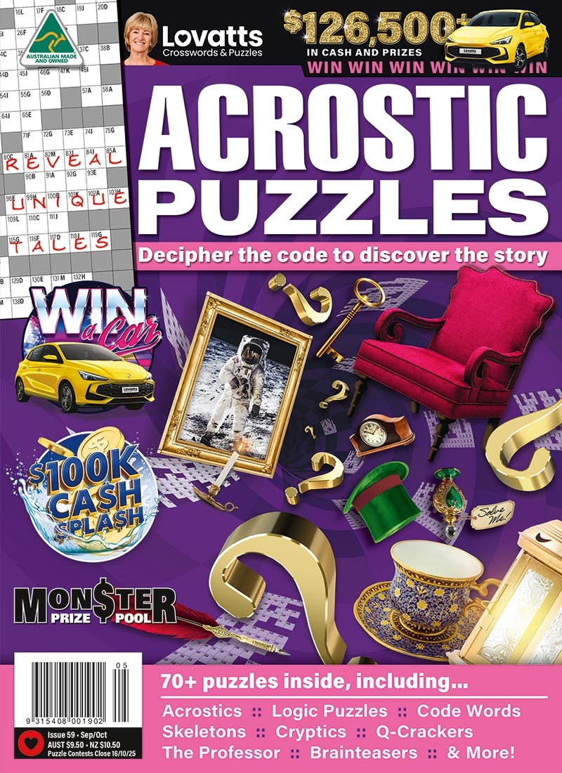 Acrostic Puzzles Magazine Lovatts Crossword Puzzles Games Trivia