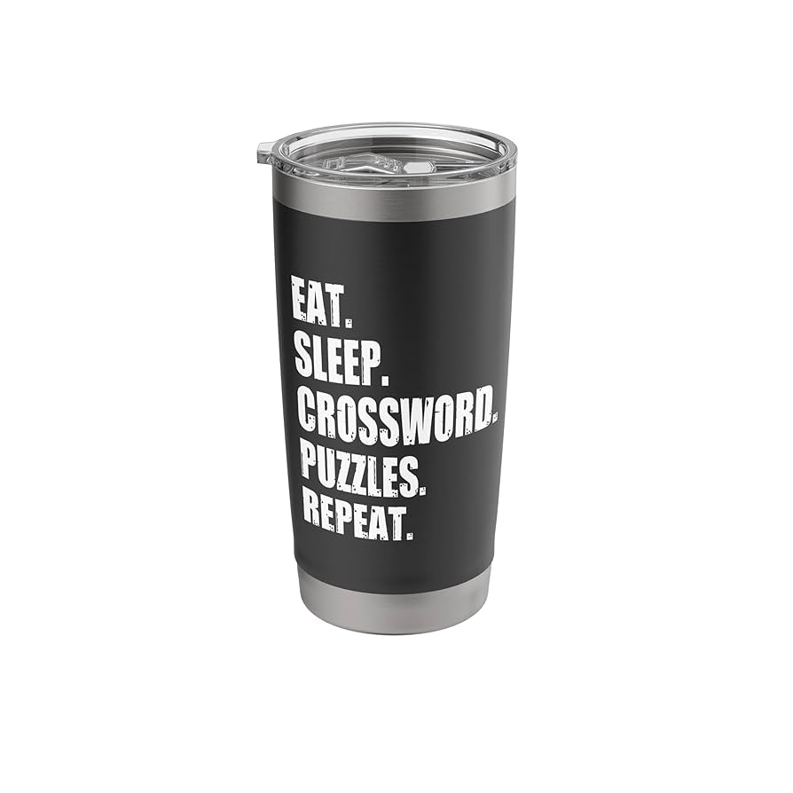 Amazon Eat Sleep Repeat Crossword Puzzles Funny Word Puzzle Lovers Stainless Steel Insulated Tumbler Tumblers Water Glasses