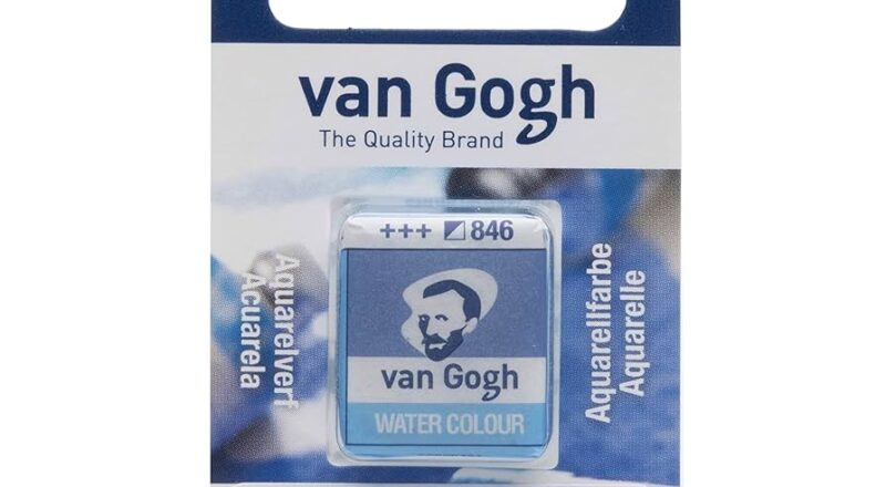 Amazon Van Gogh Watercolor Paint Half Pan Interference Blue 846 Arts Crafts Sewing