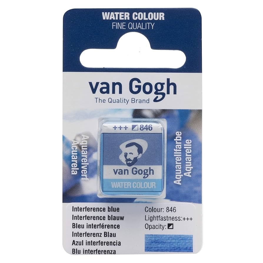 Amazon Van Gogh Watercolor Paint Half Pan Interference Blue 846 Arts Crafts Sewing