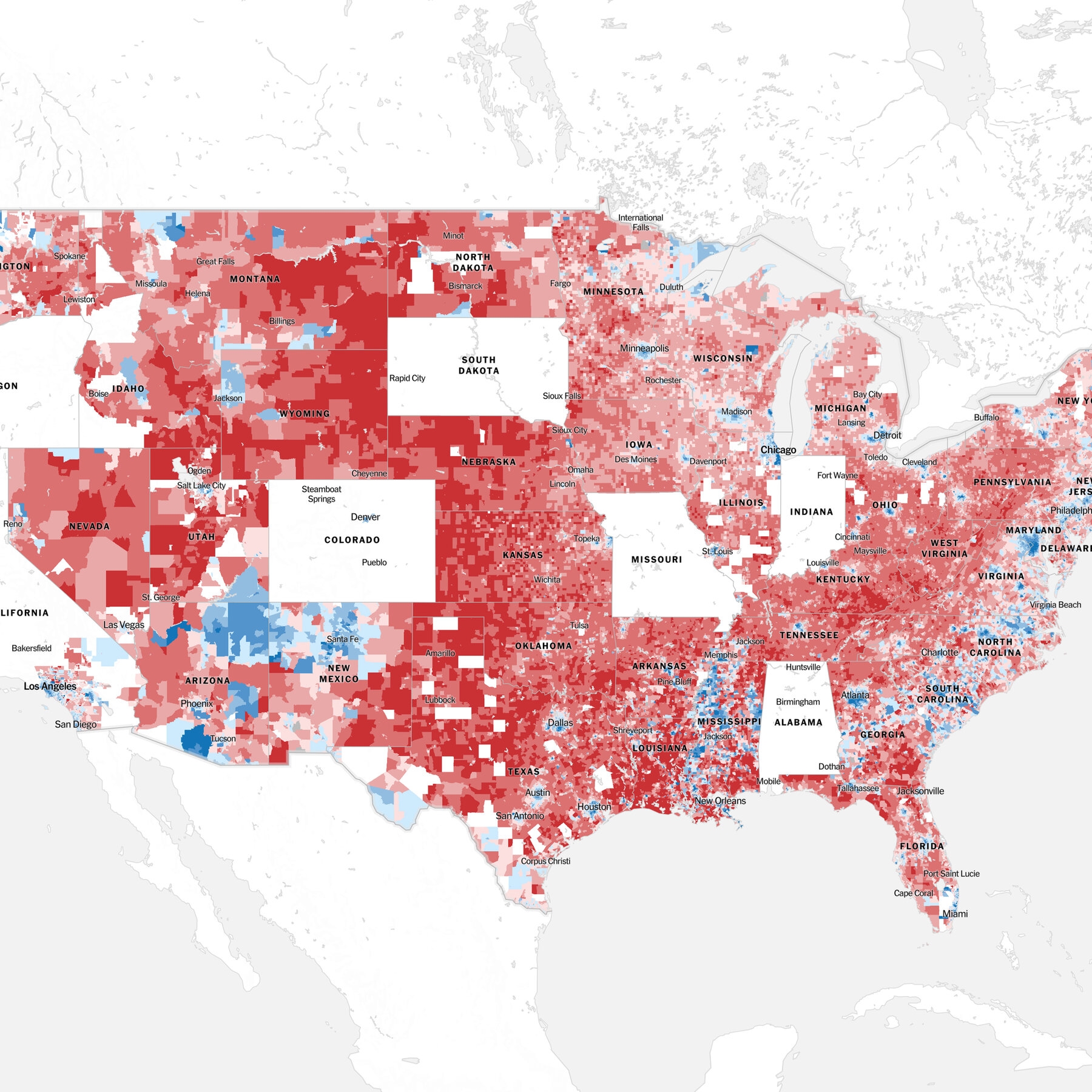An Extremely Detailed Map Of The 2024 Election Results Trump Vs Harris The New York Times An Extremely Detailed Map Of The 2024 Election Results Trump Vs Harris The New York Times