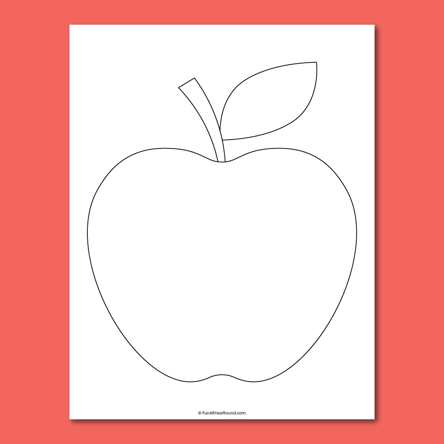 printable apple template printable apple template