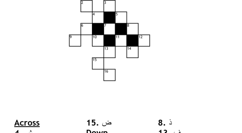 Arabic Letters Crossword WordMint