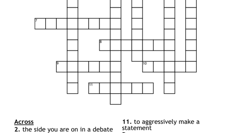 Argument Vocabulary Crossword WordMint
