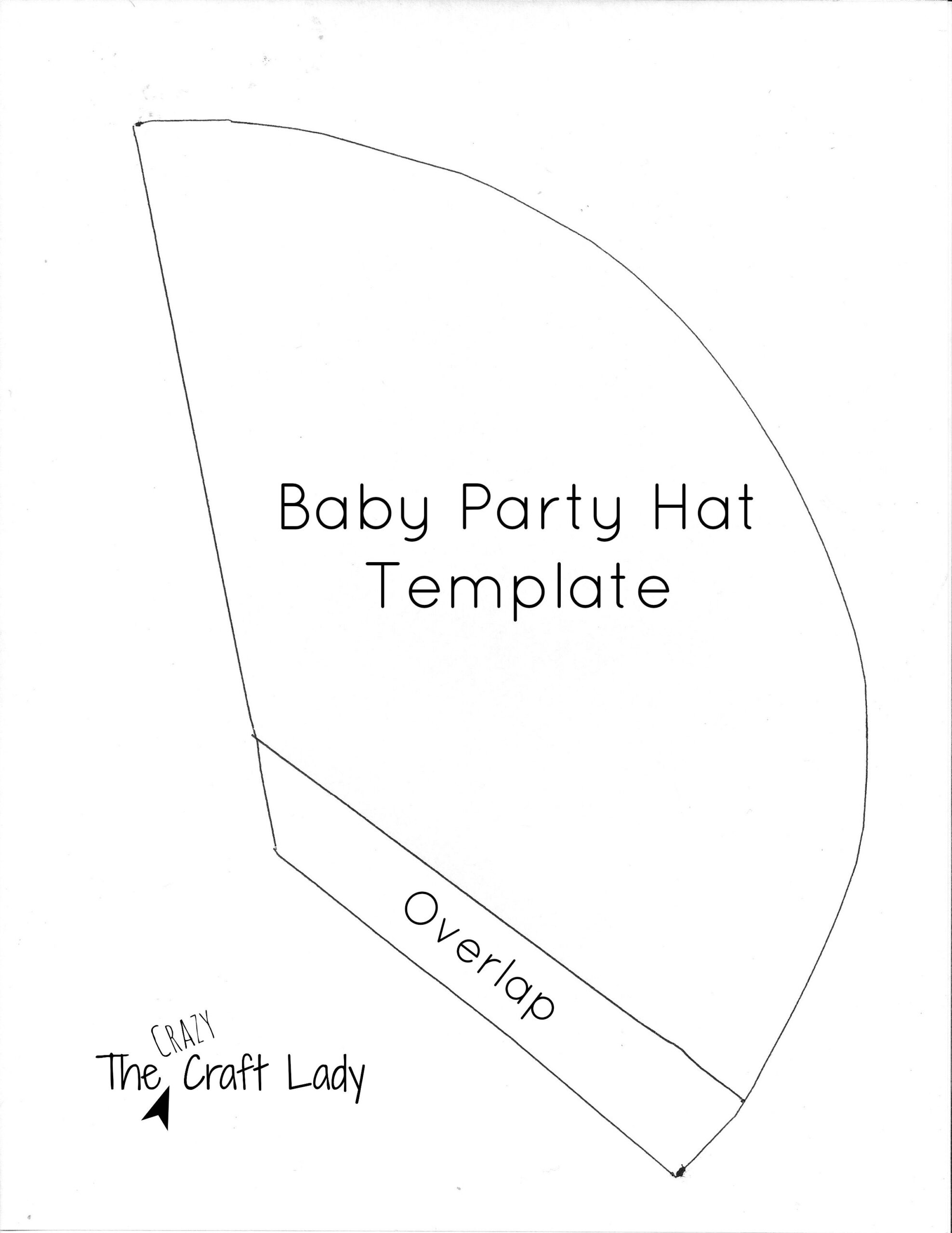 Baby Party Hats And FREE Printable Template The Crazy Craft Lady Baby Party Hats And FREE Printable Template The Crazy Craft Lady