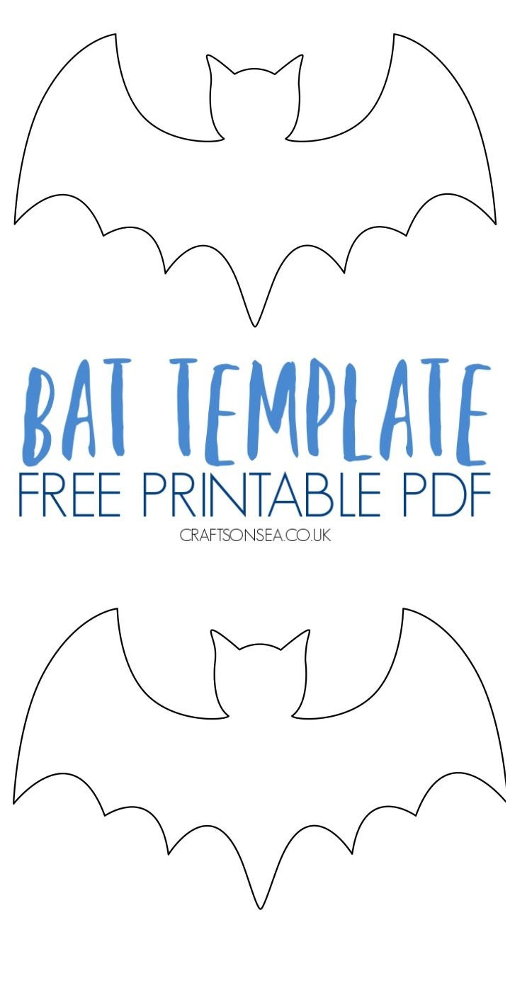 Bat Template Free Printable PDF Crafts On Sea Bat Template Free Printable PDF Crafts On Sea