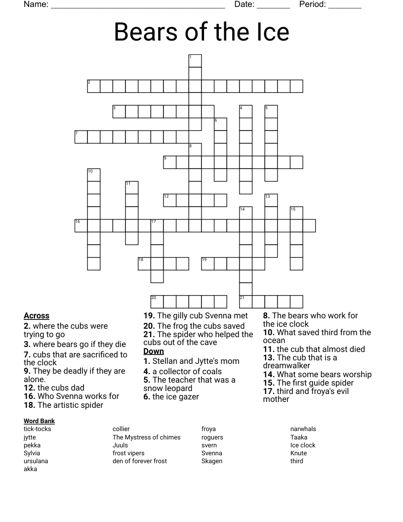 frost crossword clue