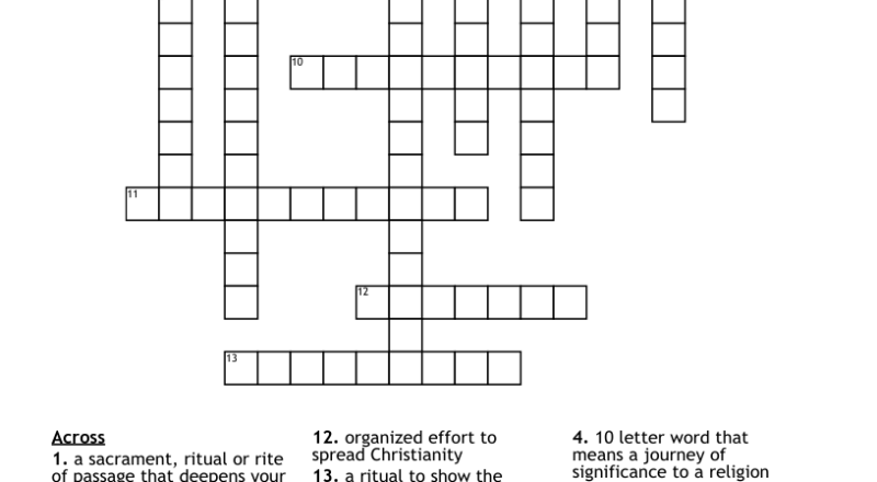 Beliefs And Practices Crossword WordMint