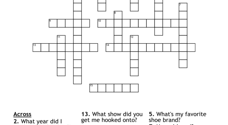 BEST CROSSWORD PUZZLE YOU LL EVER DO IT S ABOUT MYSELF GOOD LUCK p WordMint