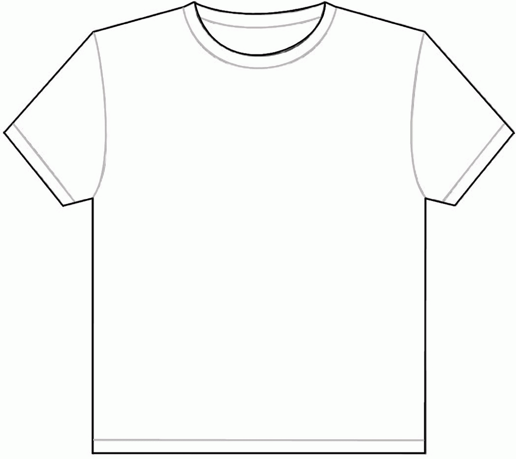 Best Photo Of Large Printable T Shirt Template T Shirt Coloring Nation Pages