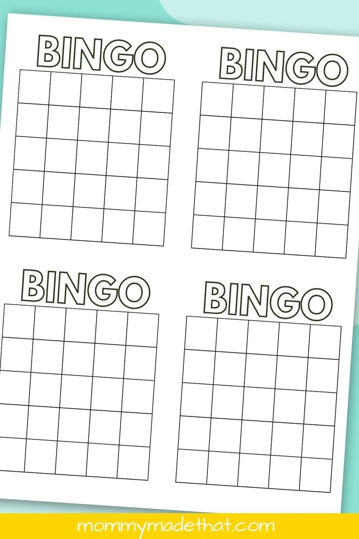 blank bingo template printable blank bingo template printable