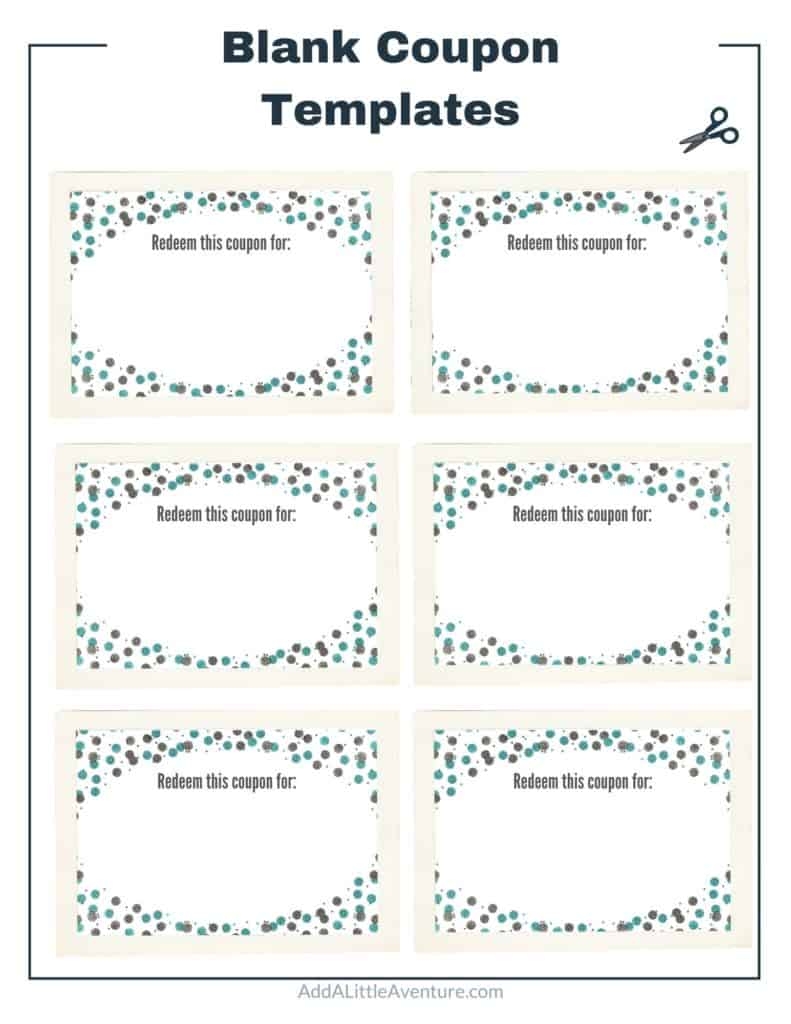 Blank Coupon Templates Free Printables Add A Little Adventure Blank Coupon Templates Free Printables Add A Little Adventure