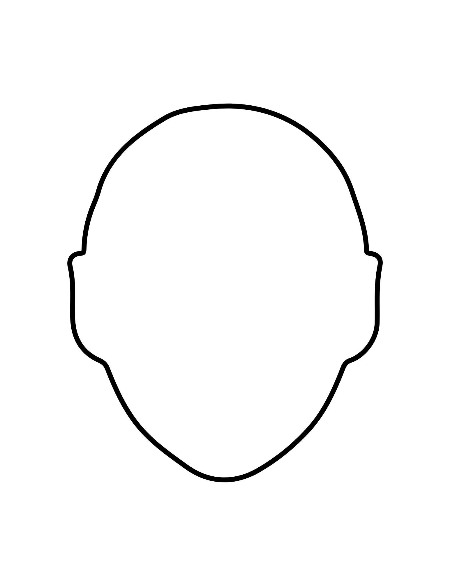 Blank Face Template For Drawing Portraits Etsy