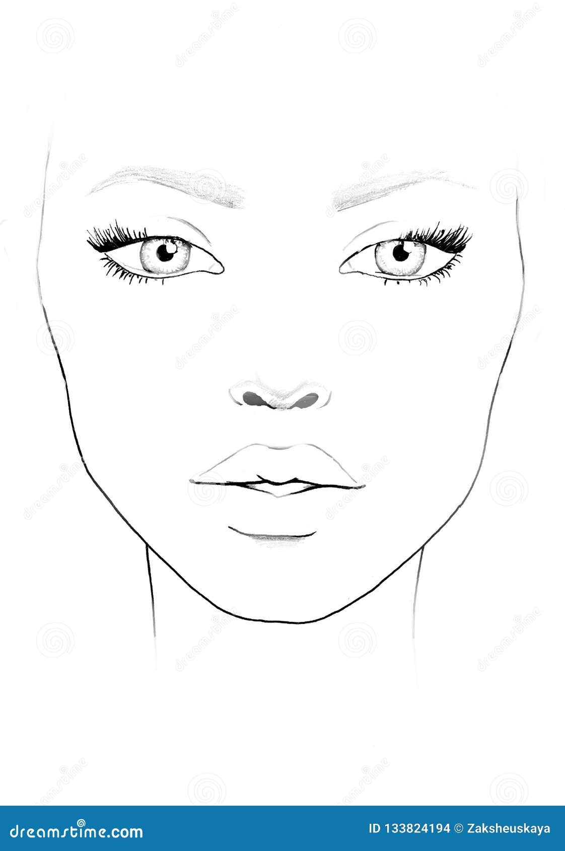 printable makeup face template