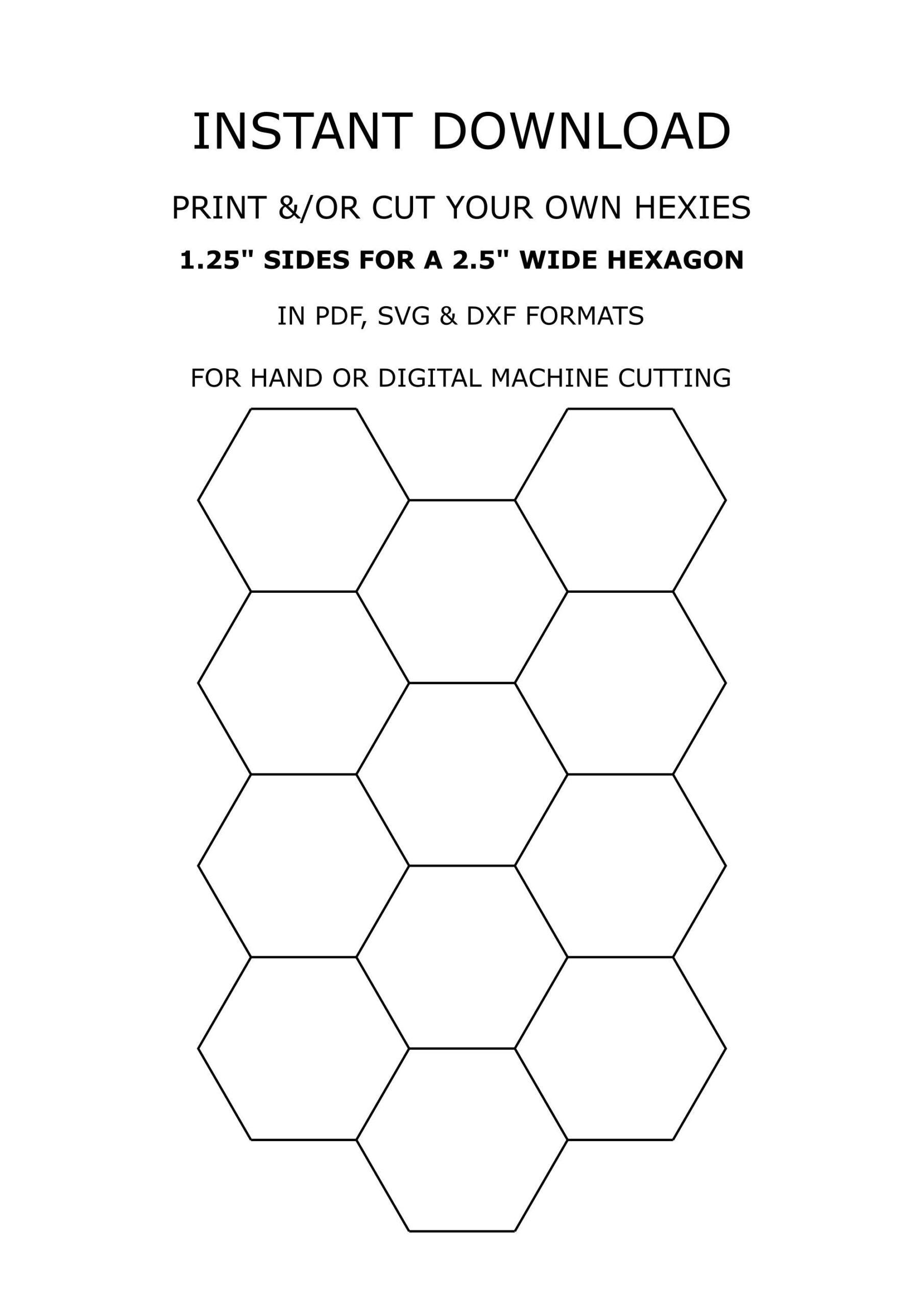 Blank Hexagon Templates Printable Hexagon Shape PDFs