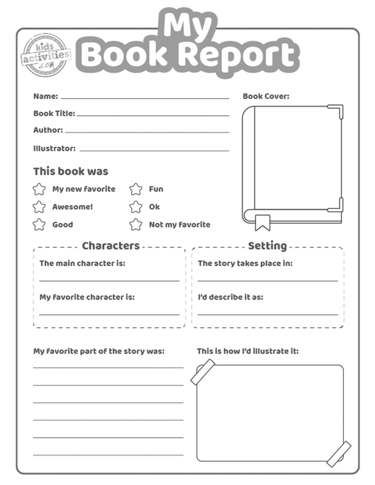 Book Report Template For Avid Readers Kids Activities Blog Book Report Template For Avid Readers Kids Activities Blog