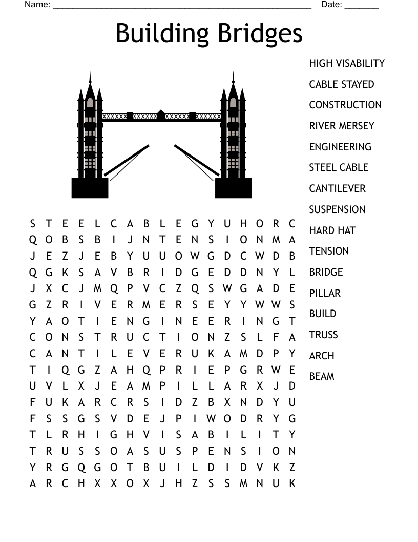 Bridge Engineering Crossword WordMint