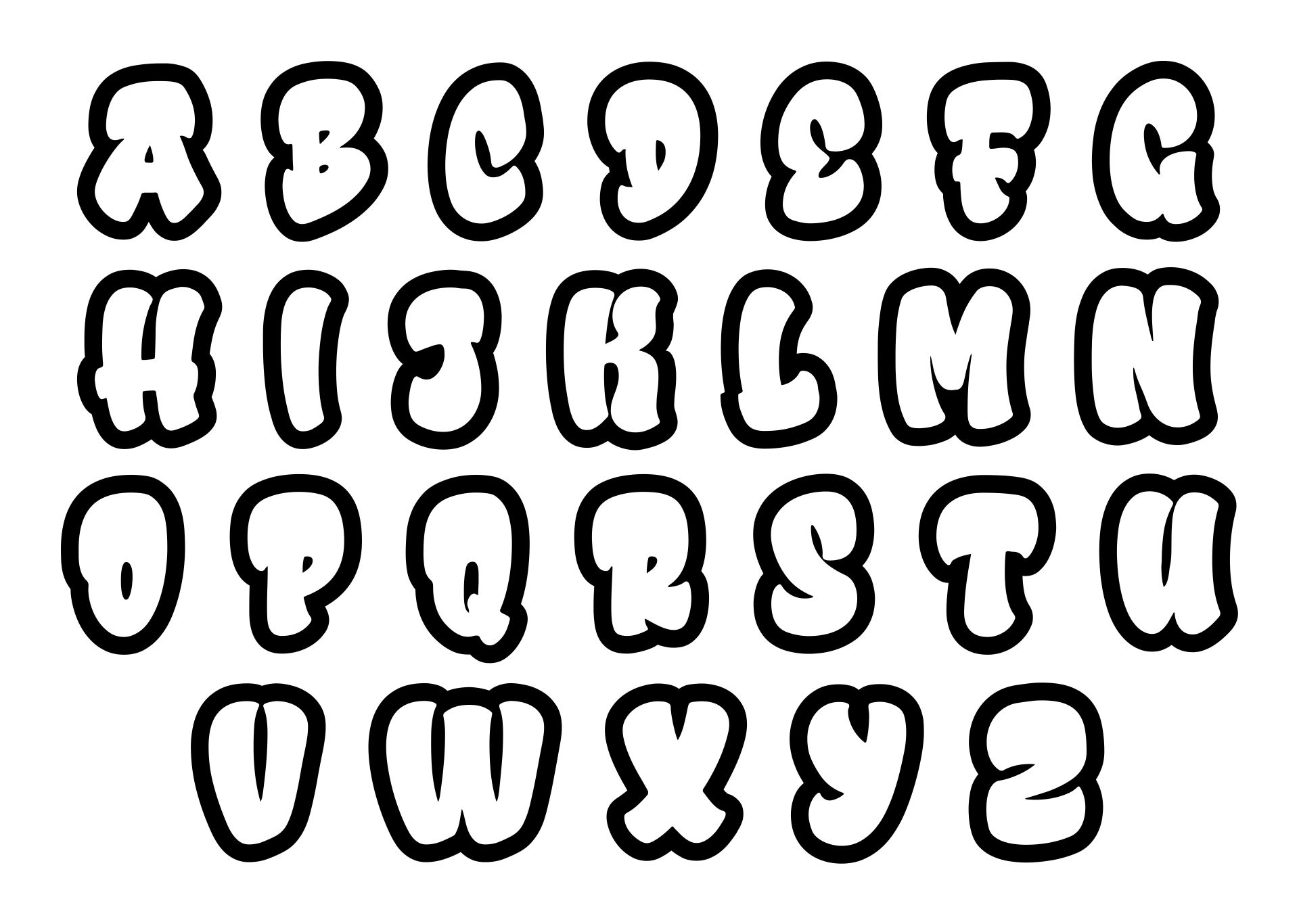 printable bubble letters template printable bubble letters template