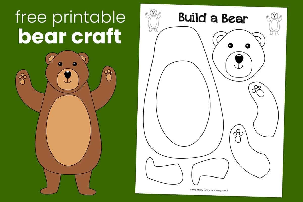 bear template printable