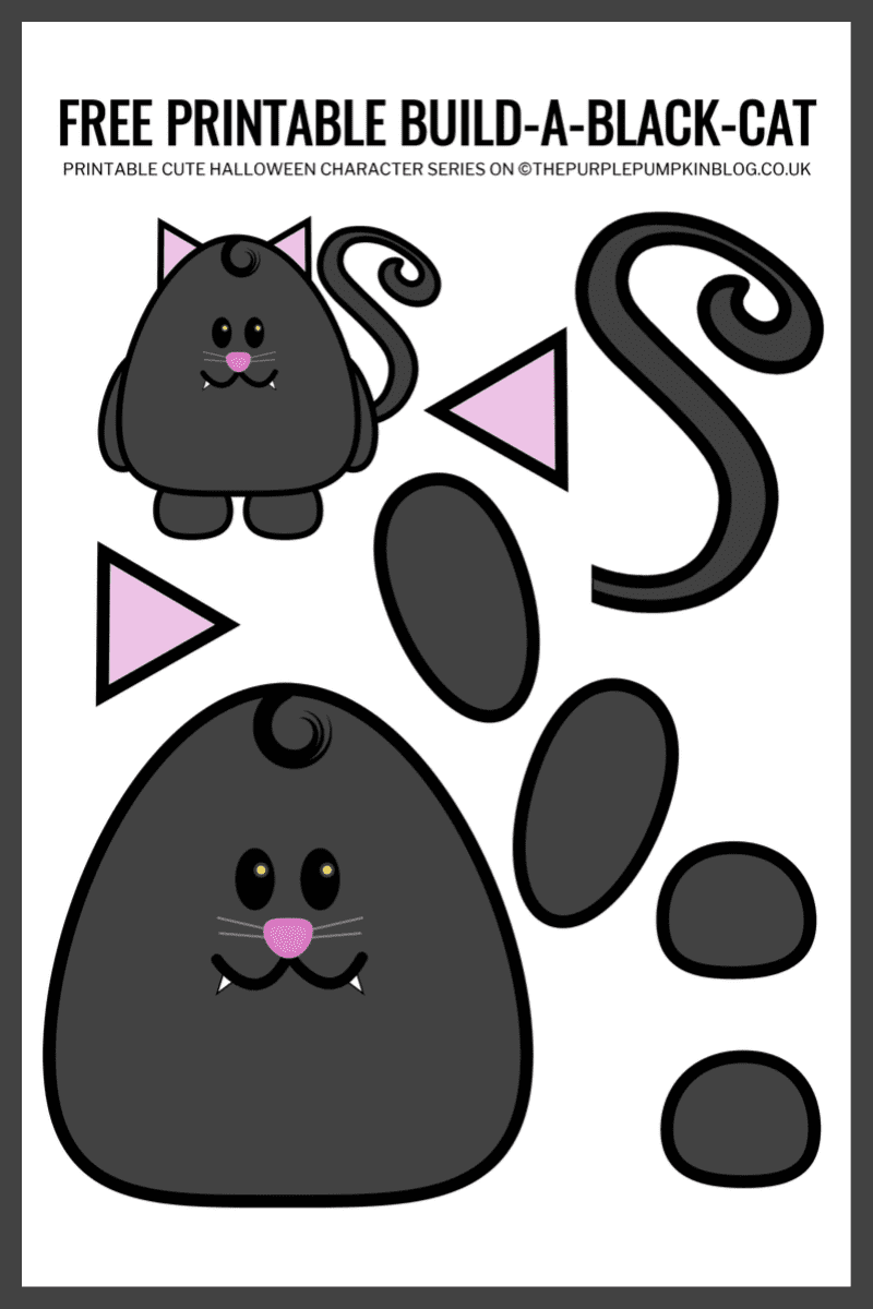 Build a Cat Free Printable Halloween Paper Cat Template Craft