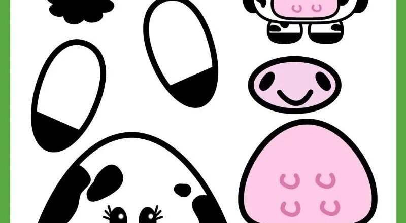 Build A Cow Holstein Dairy Cow Bull Free Printable Templates