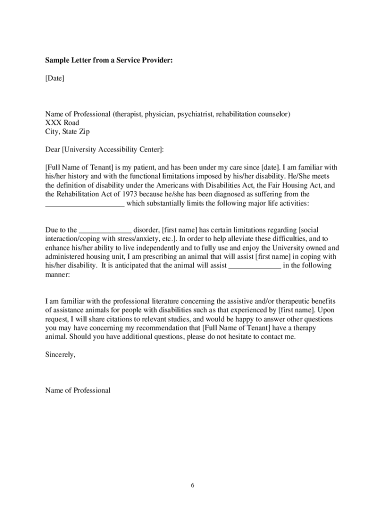 BYU Service And FormrapyEmotional Support Animal Fill Online Printable Fillable Blank PdfFiller