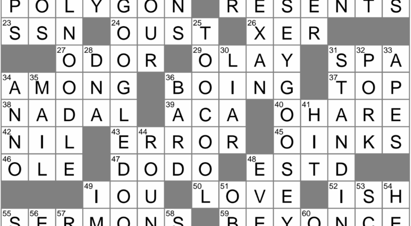 Call On The Carpet Crossword Clue Archives LAXCrossword