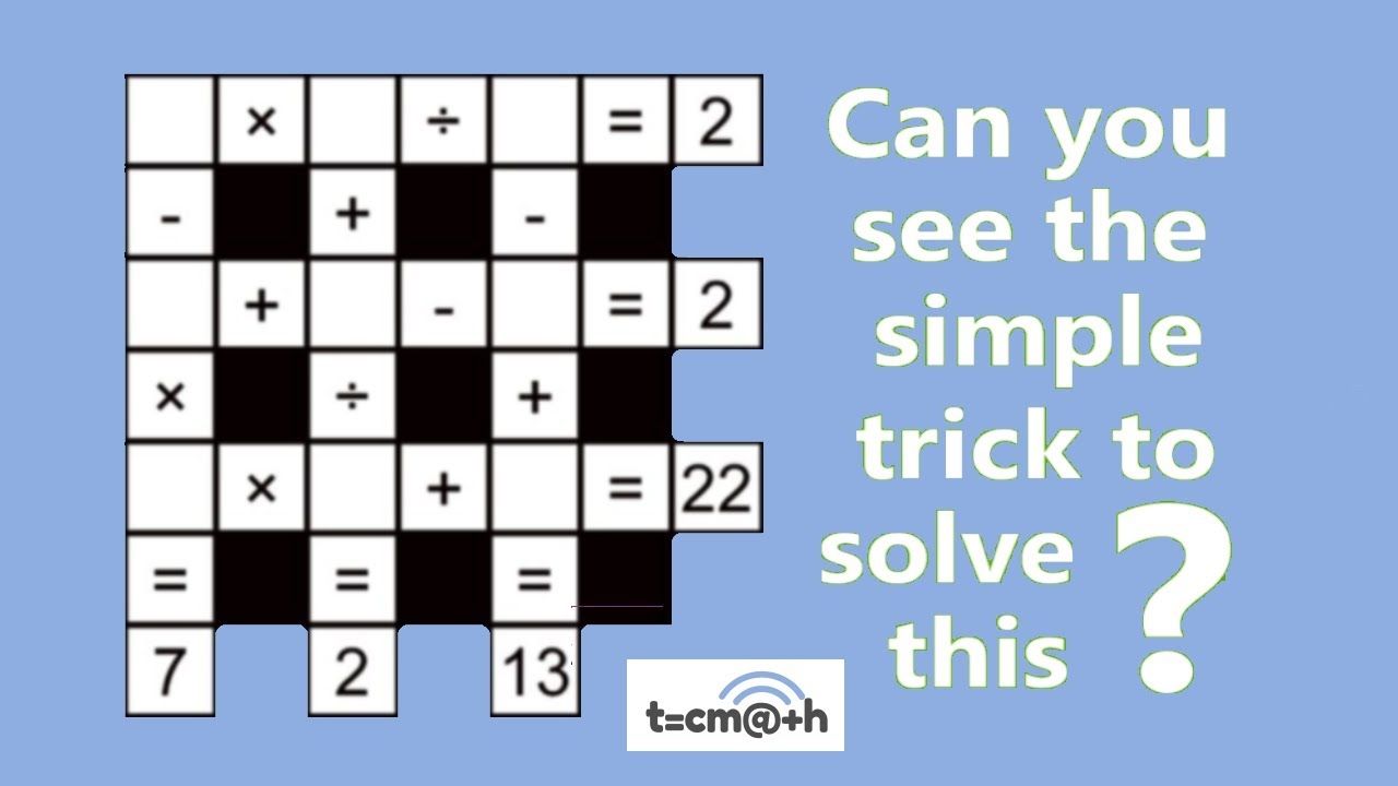 Can You Solve This Tricky Math Crossword YouTube