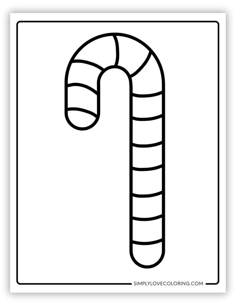 candy cane template printable