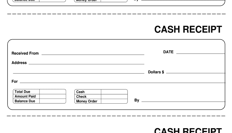 Cash Receipt Form Fill Online Printable Fillable Blank PdfFiller