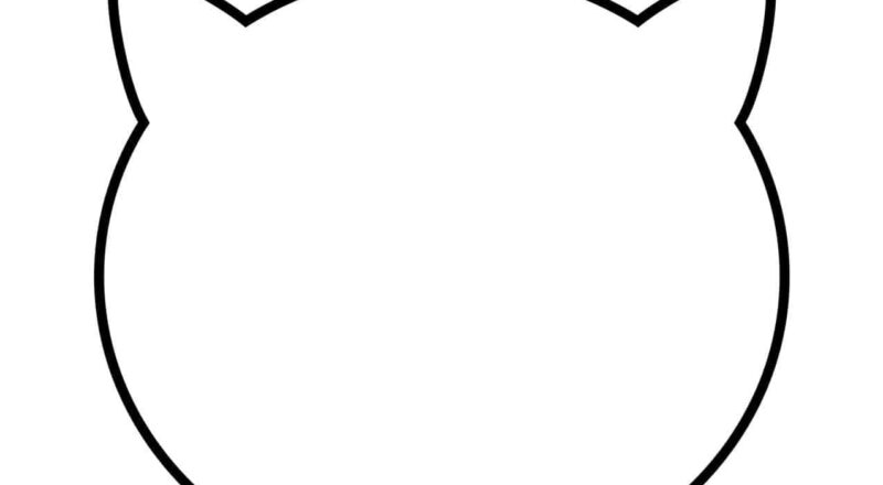 Cat Head Outline FREE Printable Template Planerium