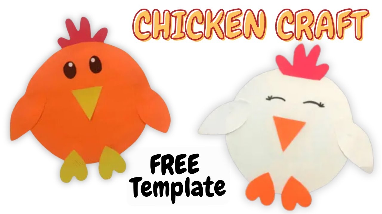 Chicken Craft Free Template Crafting Jeannie