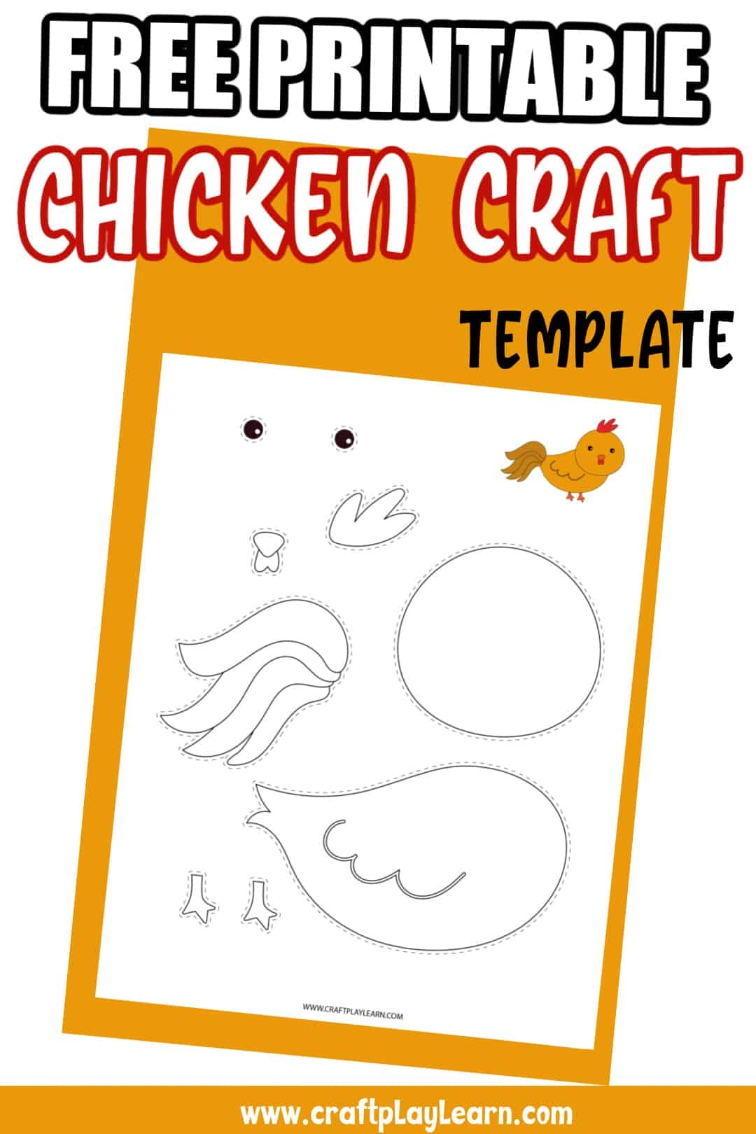 hen template printable