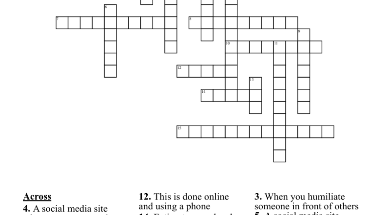 Choices Consequences And Bullying Crossword WordMint