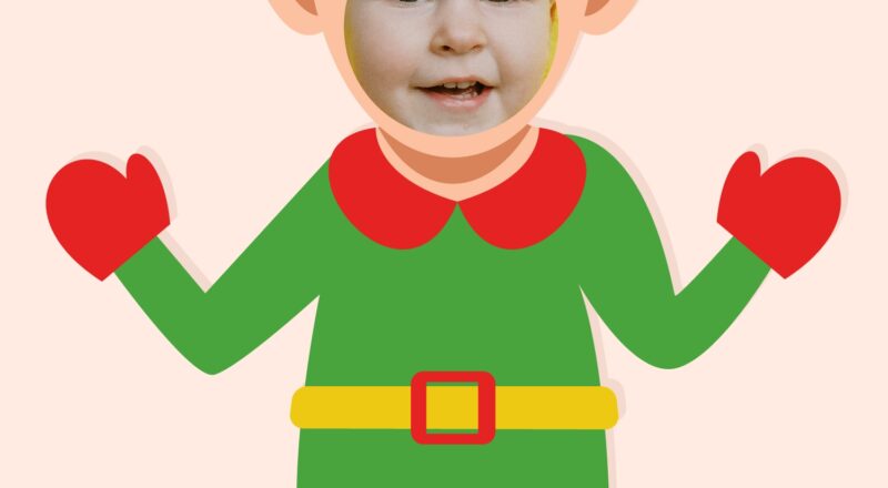 Christmas Elf Template For Photo In JPG PNG PSD SVG Download Template