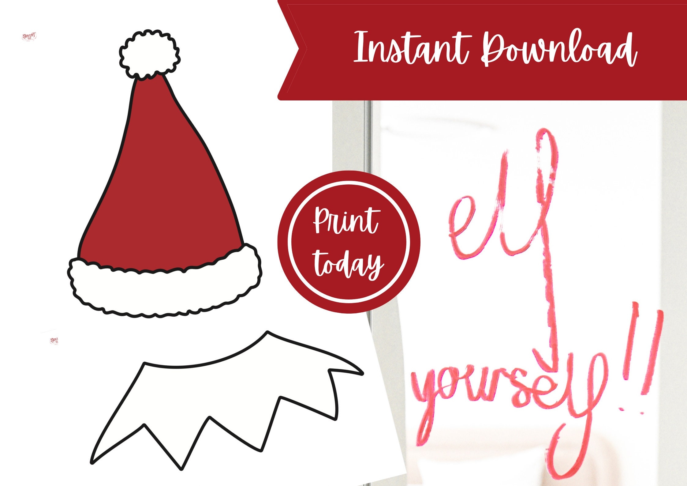 Christmas Elf Yourself Printable Hat Collar Template Christmas Craft Activity DIGITAL DOWNLOAD Etsy Christmas Elf Yourself Printable Hat Collar Template Christmas Craft Activity DIGITAL DOWNLOAD Etsy