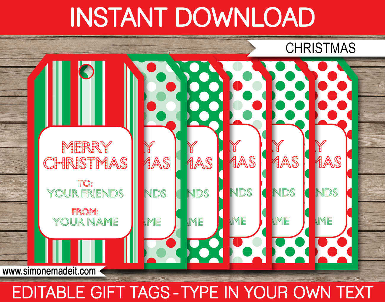 gift tags template printable free