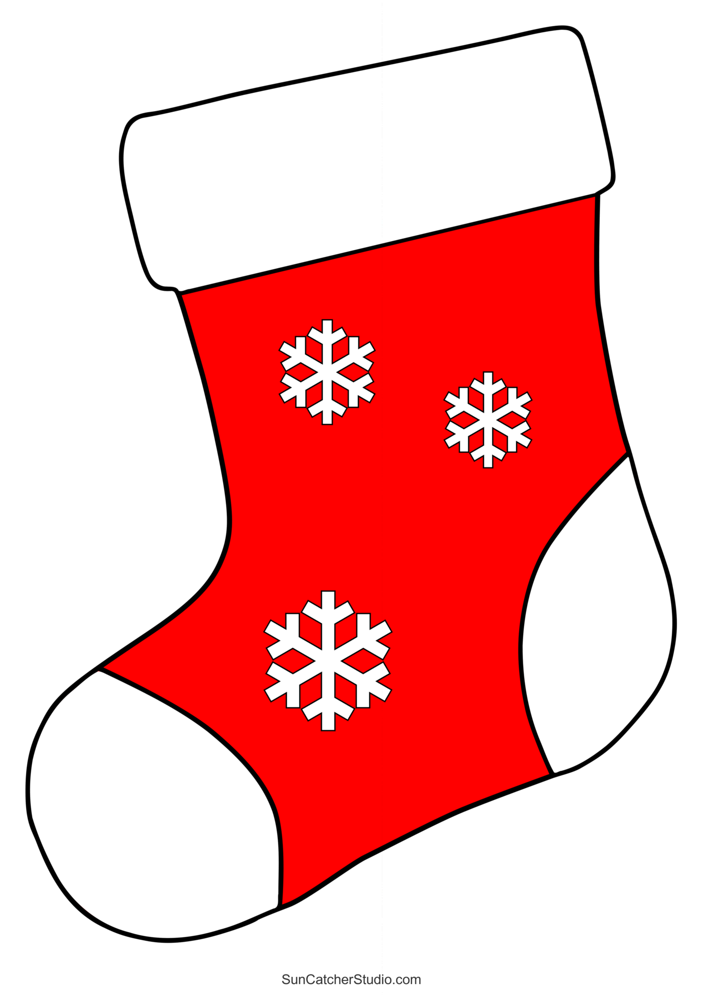 large printable stocking template