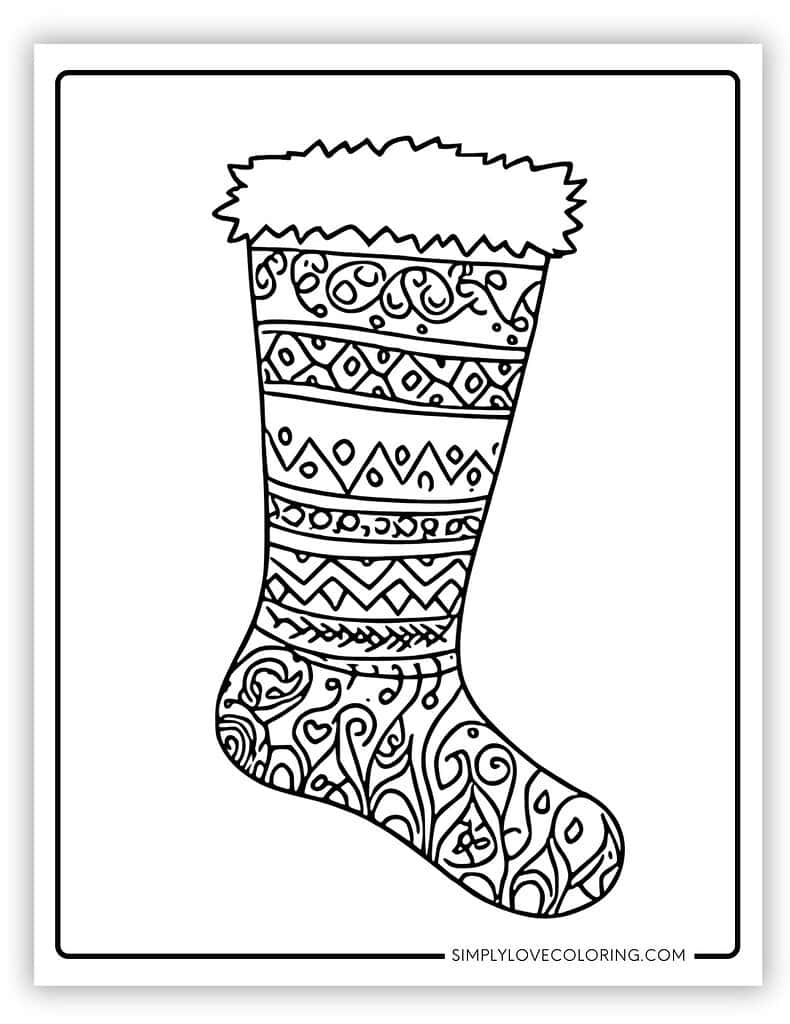 Christmas Stocking Templates Free PDF Printables Simply Love Coloring