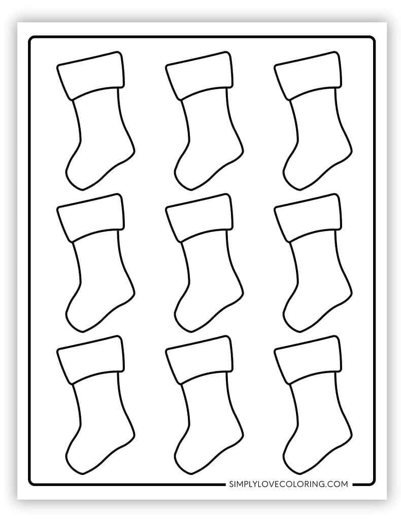 Christmas Stocking Templates Free PDF Printables Simply Love Coloring