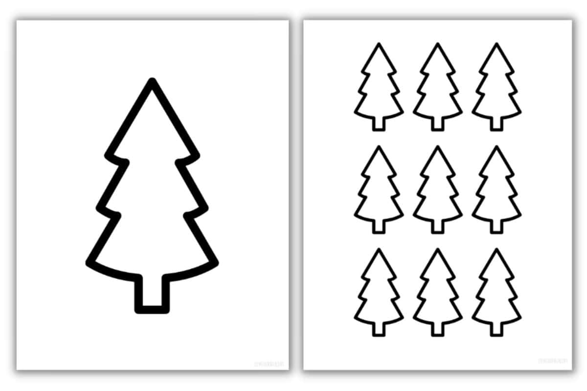 xmas tree printable template