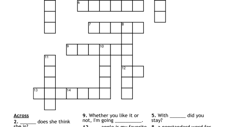 Commonly Confused Words Crossword Puzzle WordMint