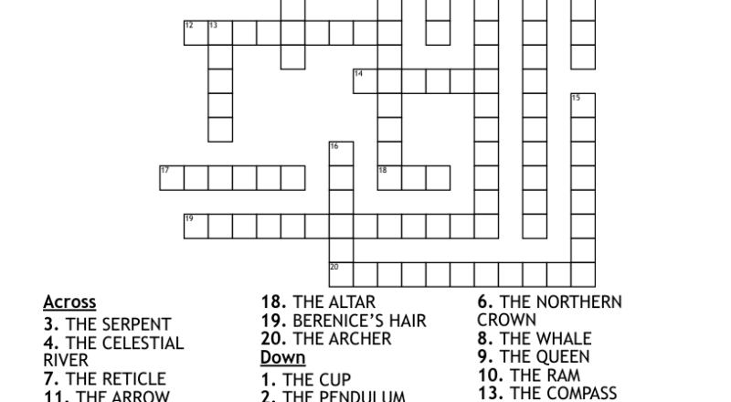 Constellations Crossword WordMint