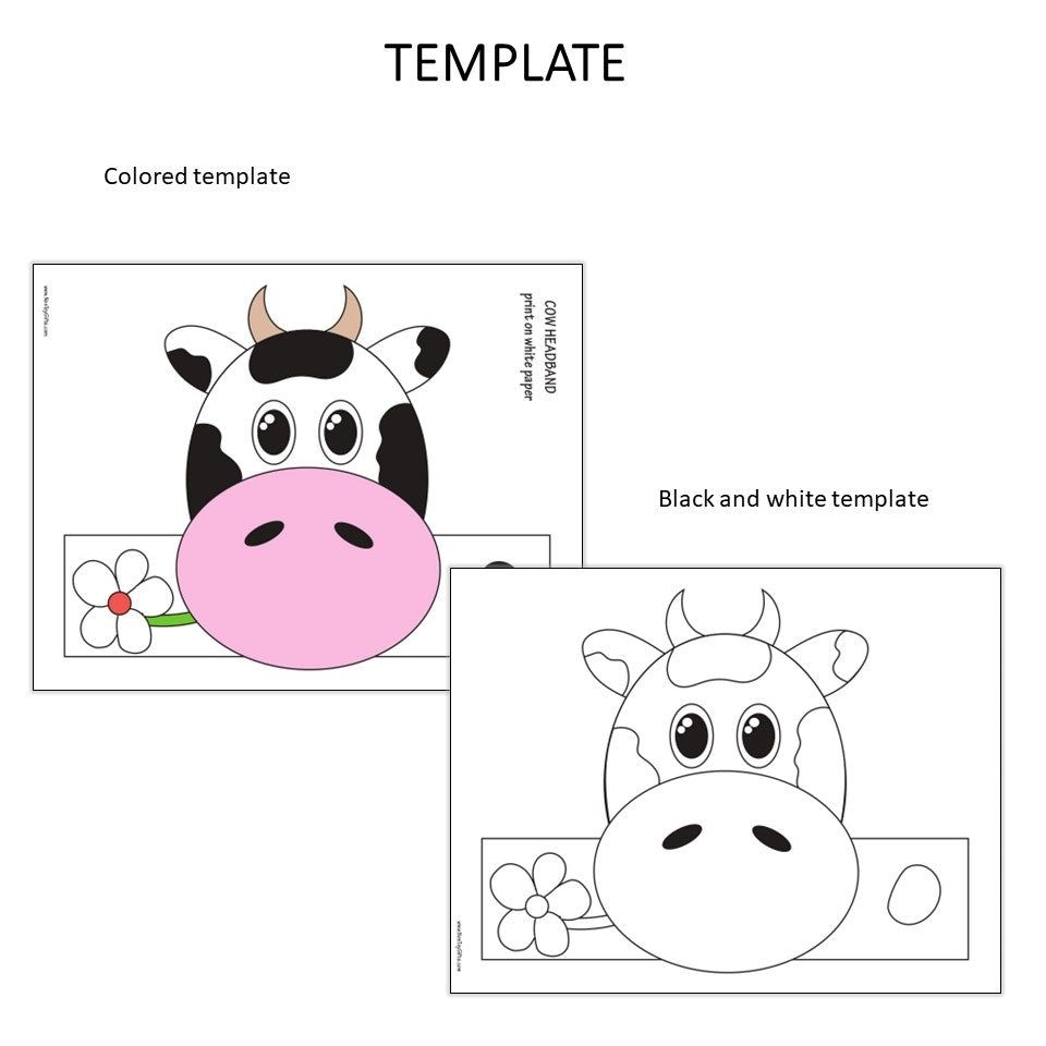 cow template printable