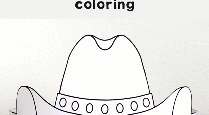 Cowboy Hat Paper Crown Printable Wild West Coloring Craft Activity For Kids Made By Teachers