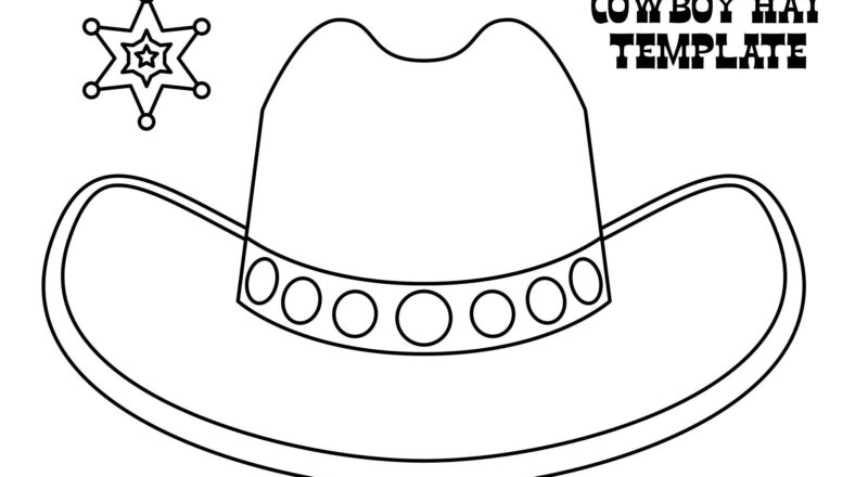 Cowboy Hat Template 10 Free PDF Printables Printablee