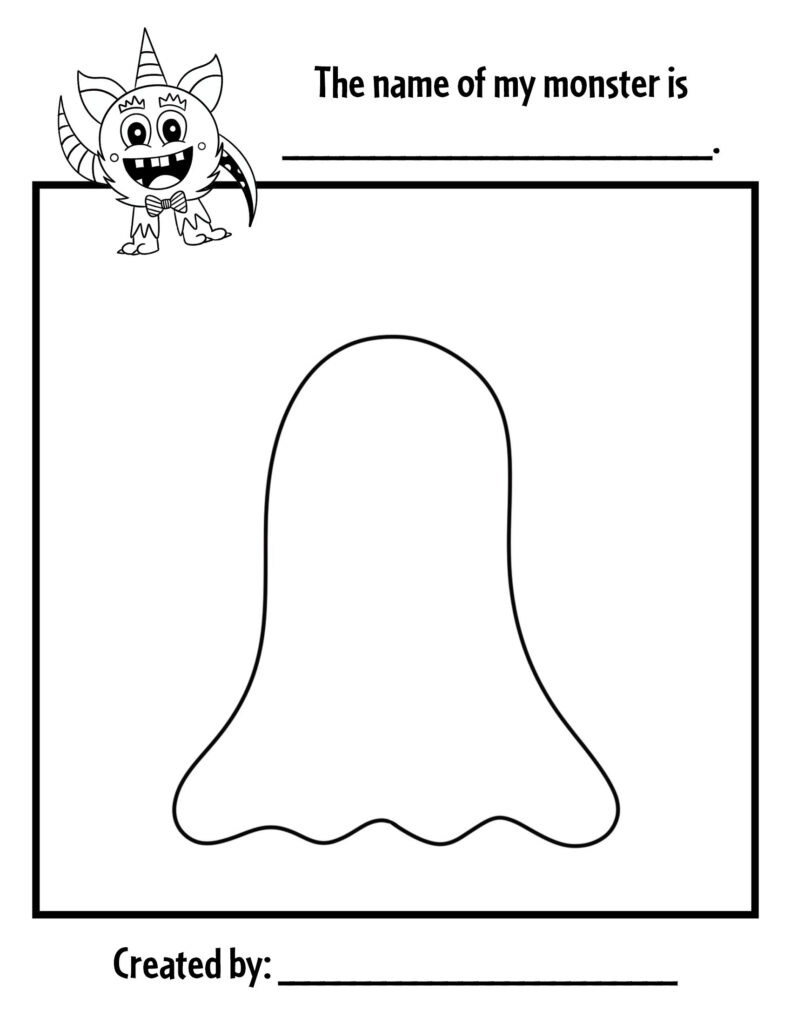 printable blank monster template