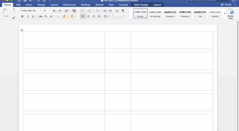 Creating File Folder Labels In Microsoft Word